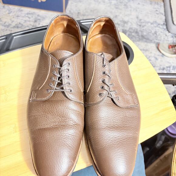 Allen Edmonds SAN MARCO Dark Brown Pebbled Leather Blucher Lugged Sole Mens 13 main image 9